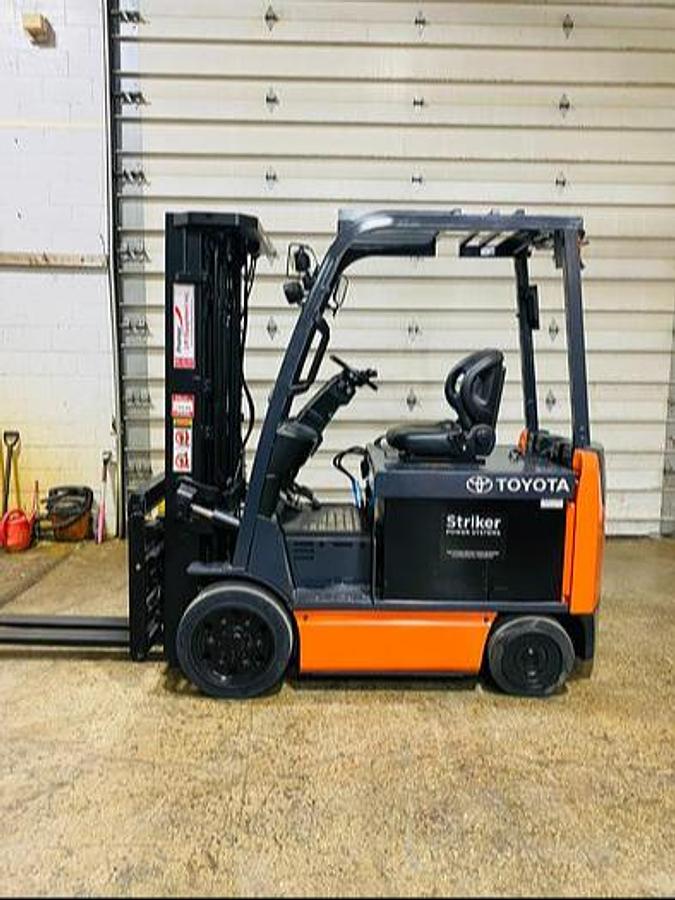 Toyota 8FBCU32 CSA electric forklift Brampton 6500 lb 187” triple mast clamp-ready freezer-compatible UL/EE fire-safe battery optional