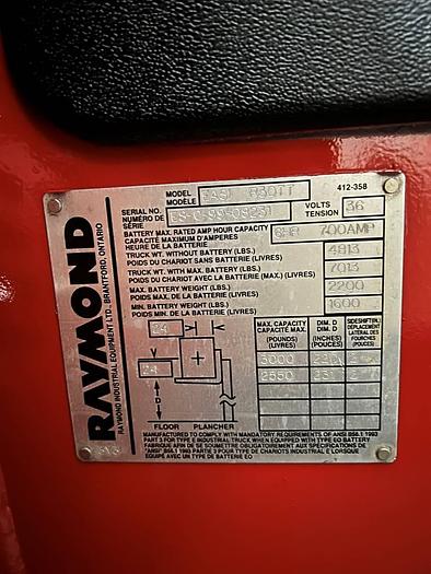Refurbished SOLD – Refurbished 1999 Raymond EASIR30TT | Electric Reach Truck | 36V Battery | CSA Certified | Mississauga Deployment Completed