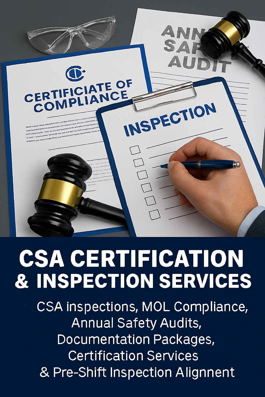 CSA/MOL forklift certification and inspection services for industrial safety compliance.