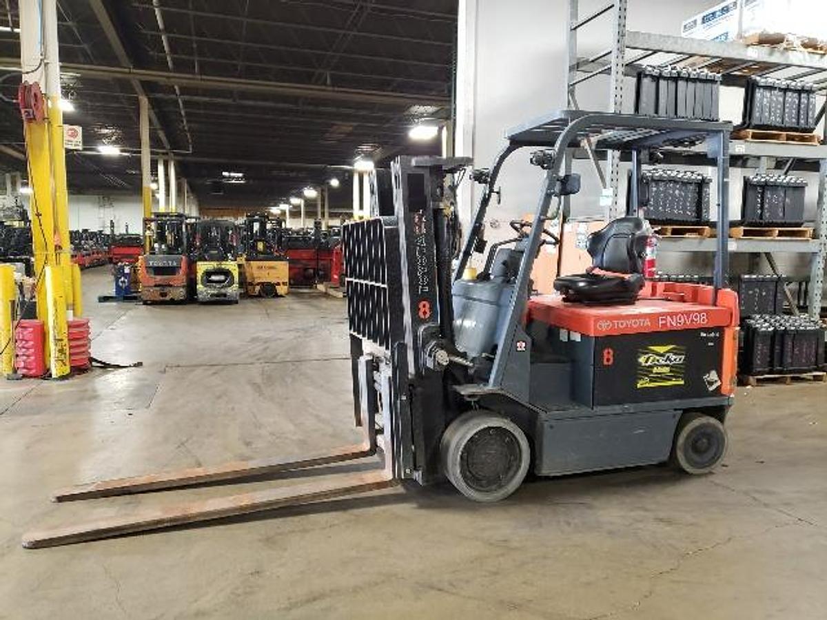 2019 Toyota 7FBCU35 CSA Certified Electric Forklift Opposite Side View