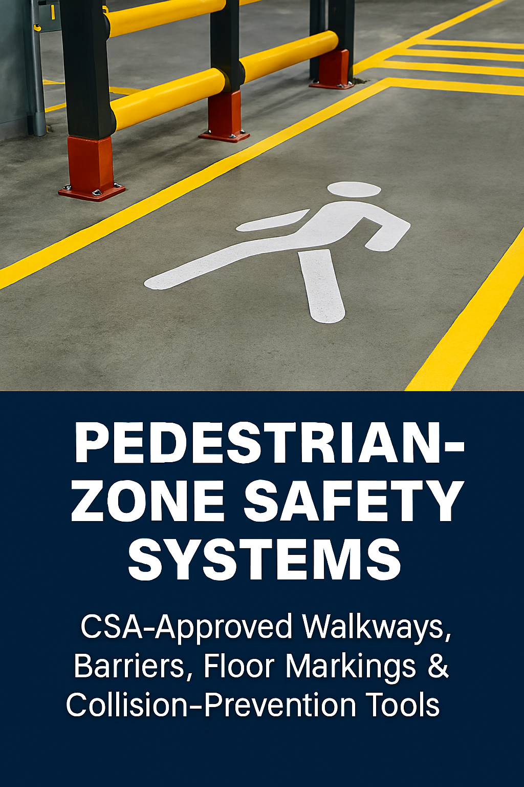 CSA‑approved pedestrian‑zone safety systems for warehouse walkways and collision prevention.