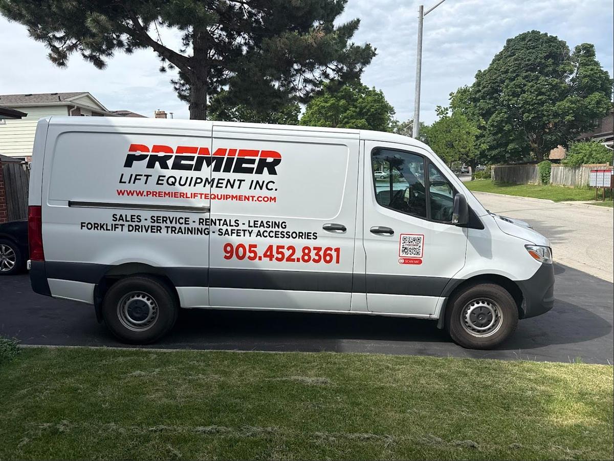 Premier Lift mobile repair van, GTA‑wide forklift service dispatch