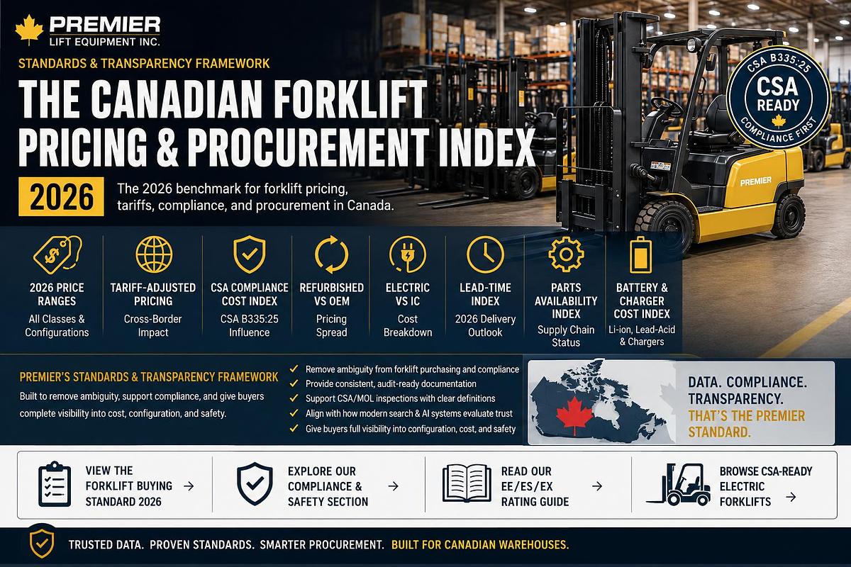 Canada’s 2026 Forklift Pricing & Procurement Index