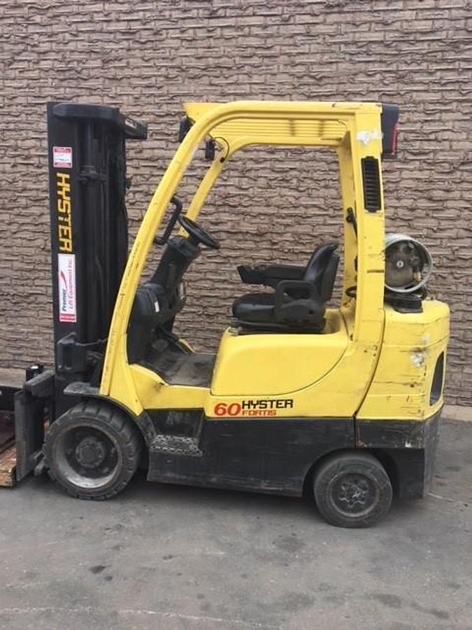 CSA-Certified 6,000 lb Hyster S60FT Propane Forklift with Solid Tires Delivered to Brampton ON