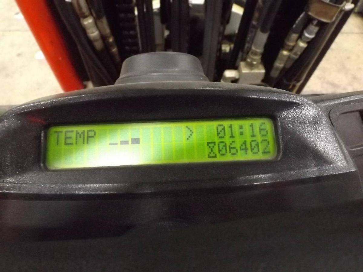 Digital hour meter on 2019 Yale GLC120VX forklift showing 6,402 verified operating hours – CSA certified LP gas unit in Brampton ON