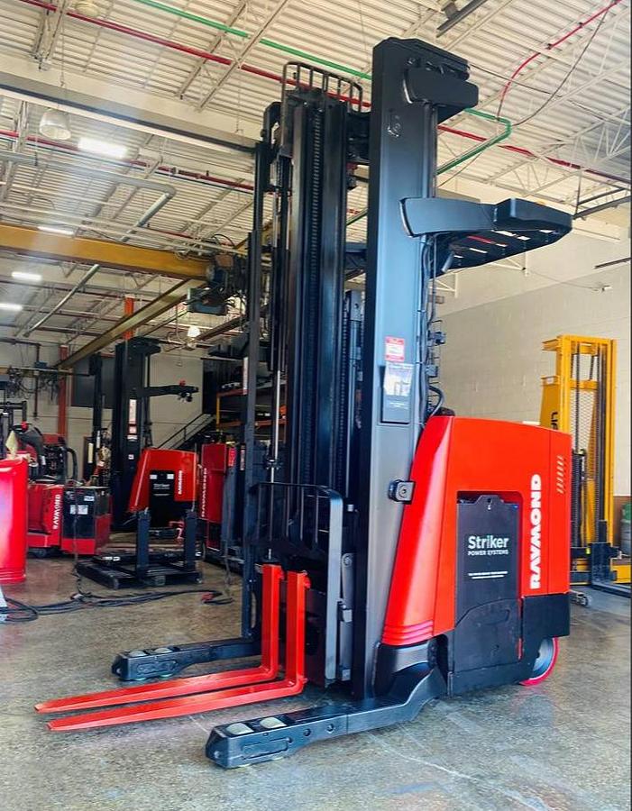 SOLD – Raymond Reach Truck, 3,500 lb Capacity, Delivered to Bounty Farms (Guyana) – Stock #18385