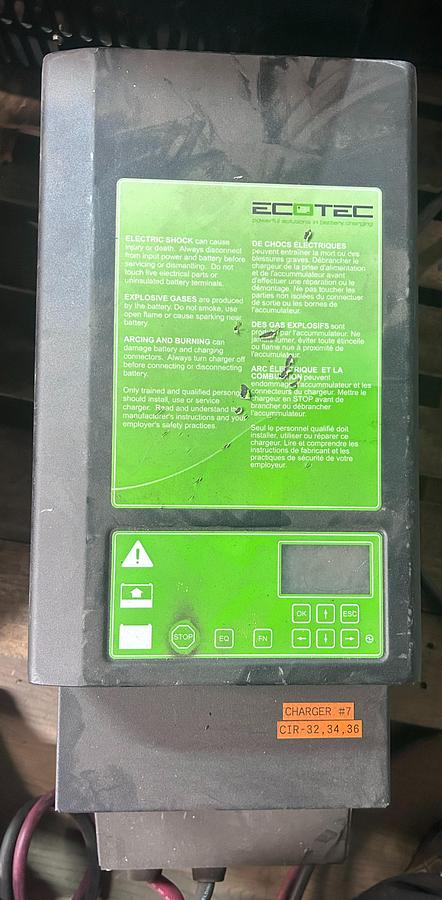 “ECOTEC ACCESS 16/36 forklift battery charger, 36V 260A lead‑acid unit with smart charging and 480V 3‑phase input.”