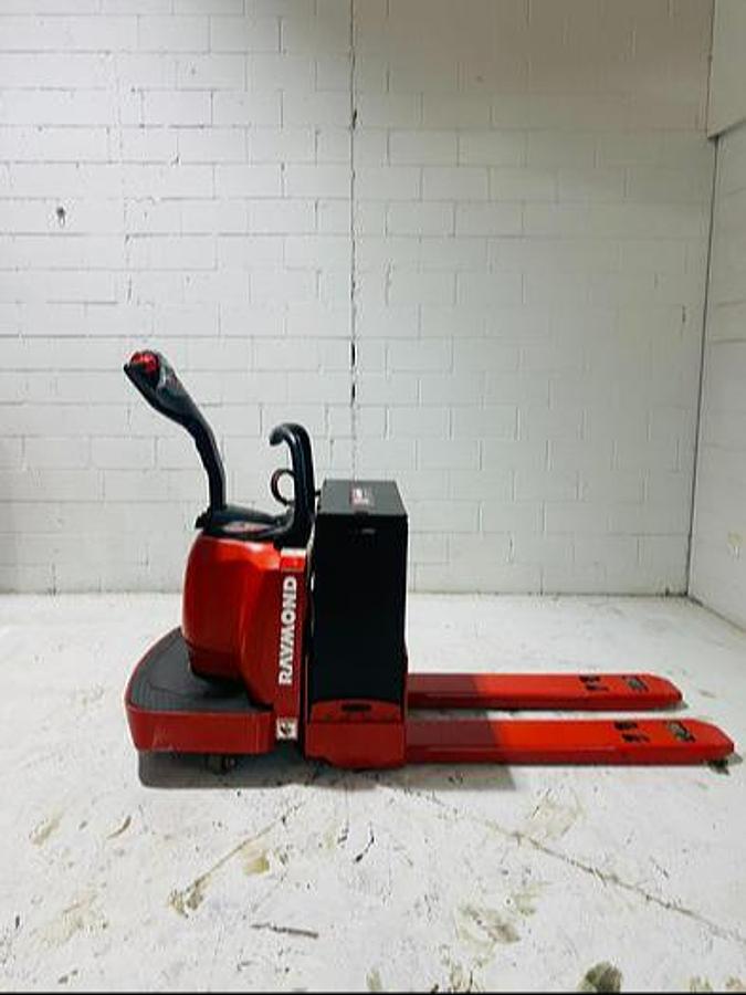 2012 Raymond 8400 CSA electric rider pallet jack Brampton 6000 lb 27x48 forks freezer compatible export certified battery charger optional