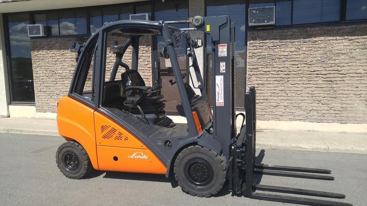 CSA-Certified 5,000 lb Linde H25D Diesel Forklift with Pneumatic Tires Delivered to Brampton ON