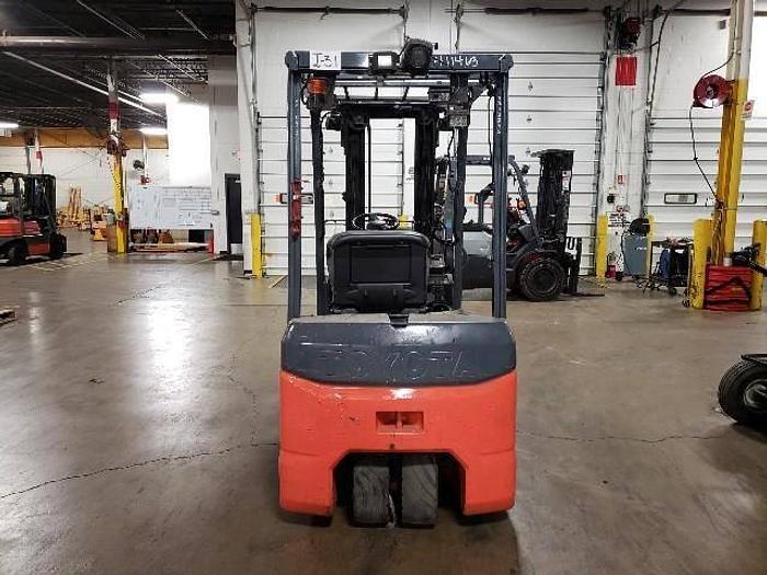 Used SOLD – 2017 Toyota 8FBE20U | Electric 3-Wheel Forklift | CSA Certified | Mississauga Deployment Completed