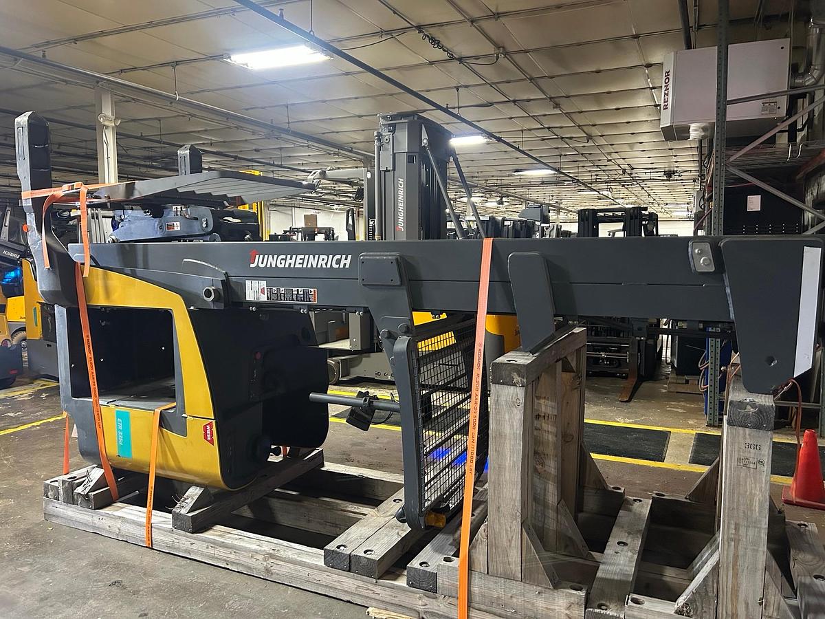 view of machine laid down and cradled