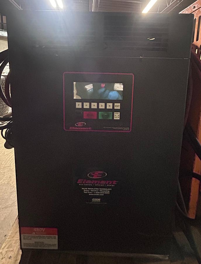 “Power Designers LMT‑10kW‑48‑250T forklift battery charger, 48V 250A high‑frequency unit with UL certification.”