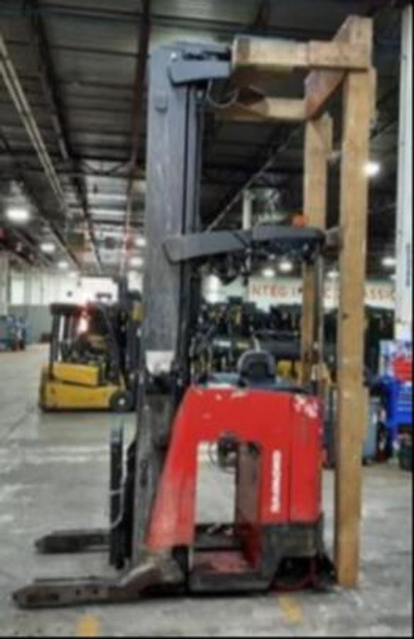 2021 Raymond 750-R45TT CSA reach truck Brampton 4500 lb 321” triple mast side shift single reach battery extra freezer-ready export vertical racking