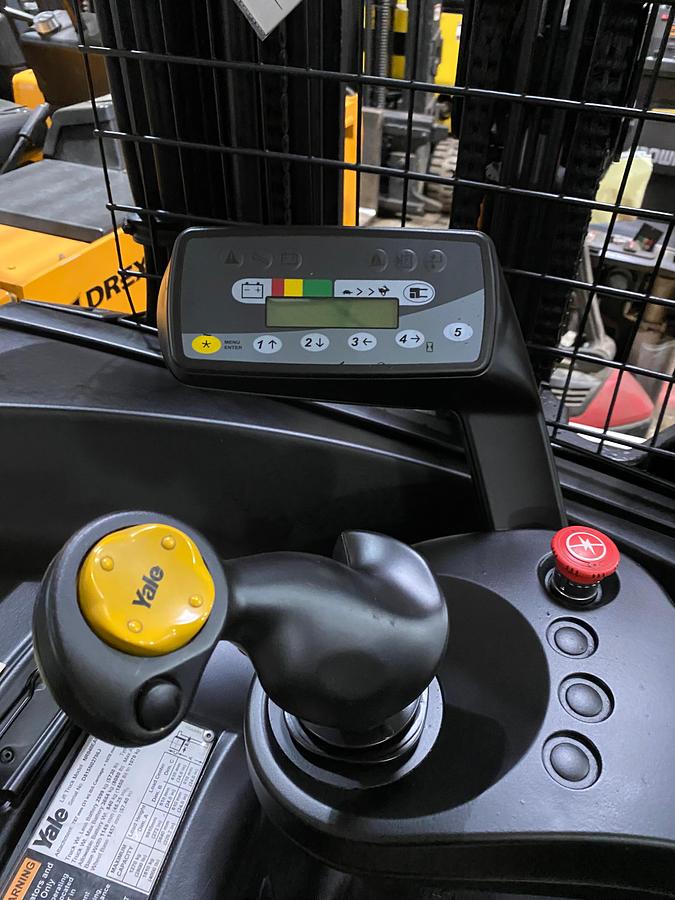 Front on view of operators console with Joystick