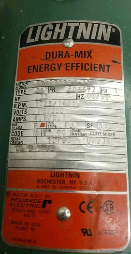 LIGHTNIN MIXER/AERATOR W/RELIANCE E77R3026V-JC