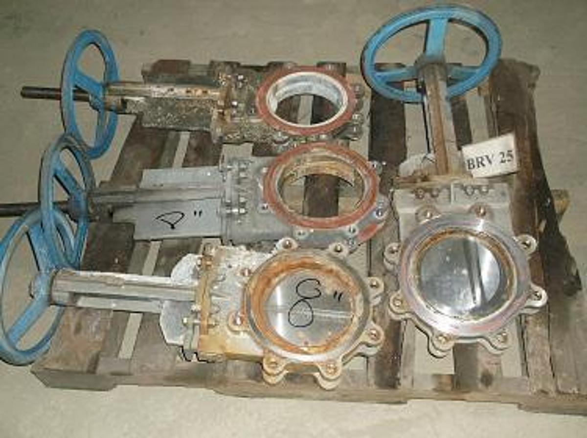 Used 8" Velan manual knife gate valveCall: