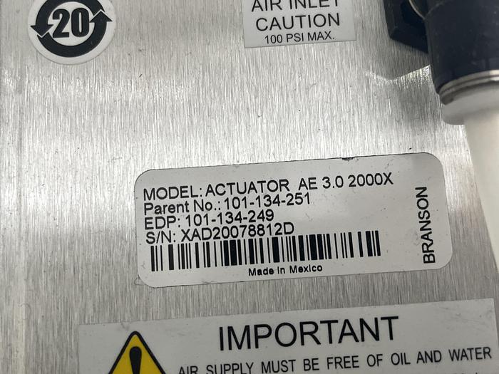 Used Branson S40 Rotary 2000X Ultrasonic Welder System 20:4.0 4000W New 2020 with 6 Position Camco Indexer