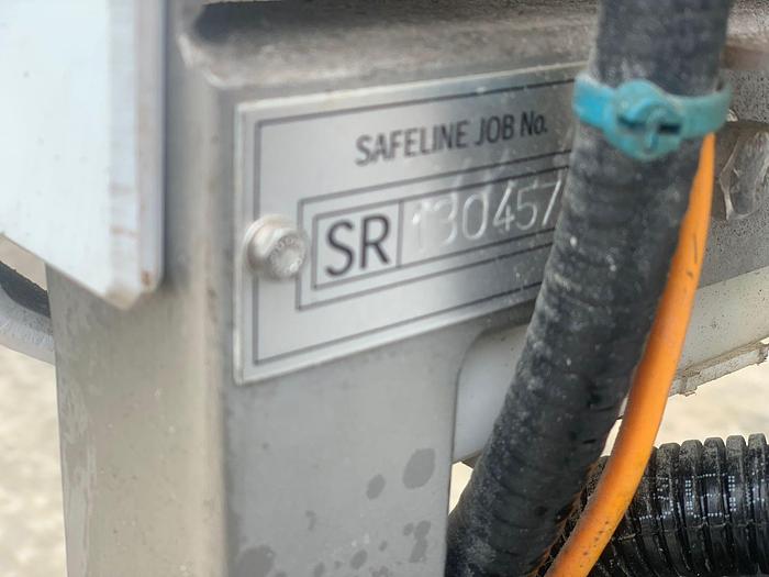 Used Safeline Mettler-Toledo Metal Detector with push-arm reject (runs Left to Right)