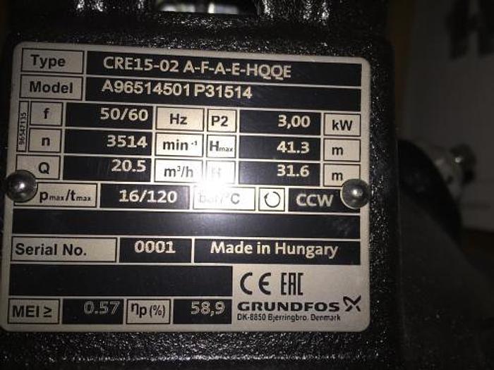 Brugt Grundfos pumpe CRE15-02