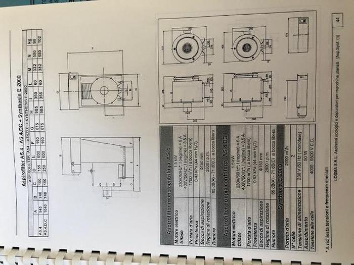 Usato Aspiratore centrifugo con filtro statico LOSMA