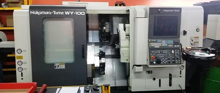 2014 NAKAMURA TOME WY-100 CNC TRUNING CENT. WITH Y AXIS, DUAL SPINDLE, DUAL TURRETS