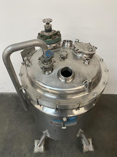 Used Paul Mueller 430 Liter 45 PSI Stainless Steel 75 PSI Jacketed Reactor w/ Mixer