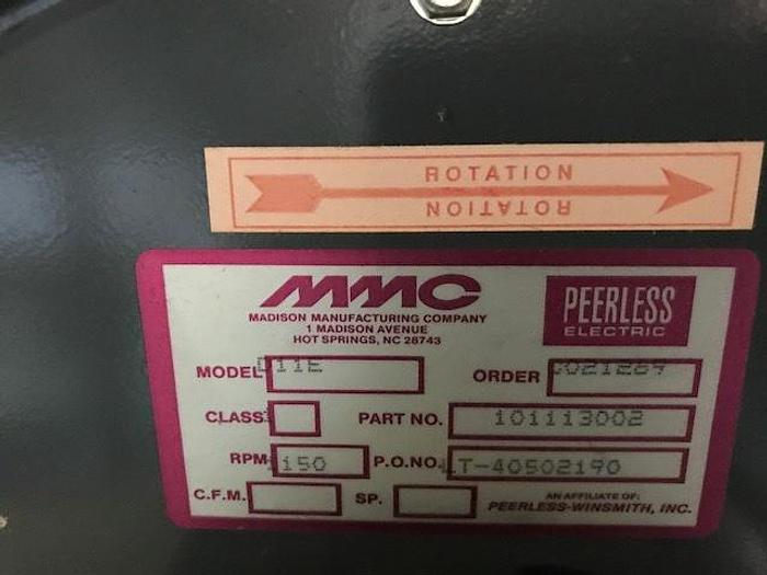 Used PEERLESS MDL. D11E TRIM BLOWER 3/4 HP  2002