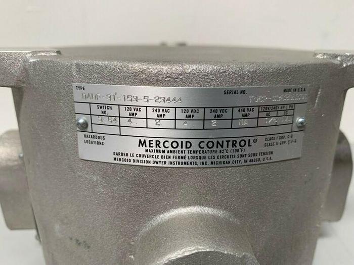 Used Mercoid Control DAHF-31-153-5-23444 Pressure Control Switch