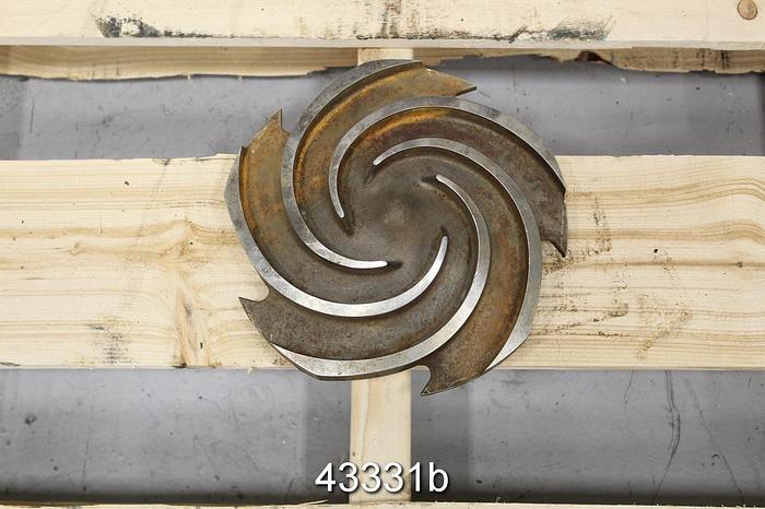 Used Goulds 3196 1x2x10 CF8M 8.5" Diameter 5-Vane Impeller #43331