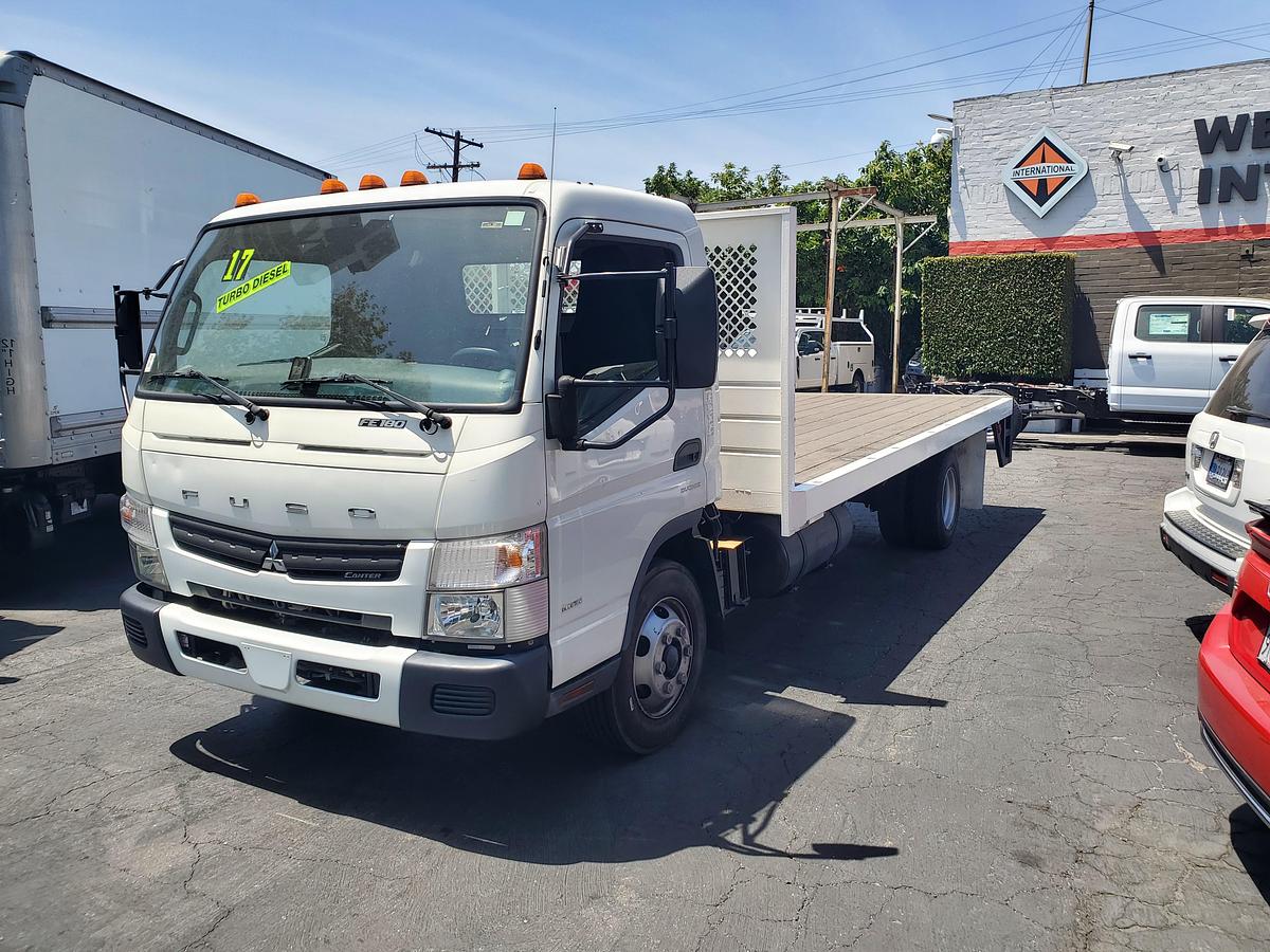 Used 2017 Fuso FE180 with 20' flatbed