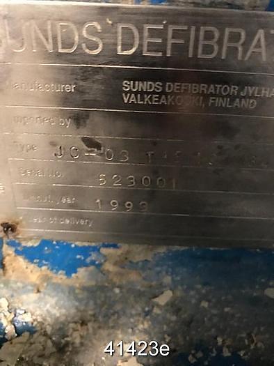 Used SUNDS MODEL JC03 REFINER NO MOTOR