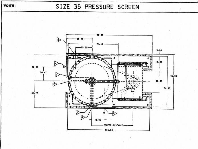 Used Voith Sulzer VPS 35 Pressure Screen #40961