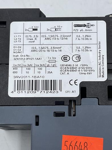 Used Siemens 3RV2011-1BA10