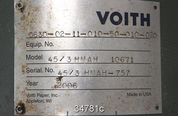 Unused Voith 45/3 HMAH Pulper Drive #34781