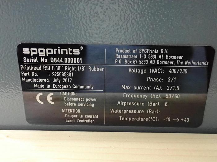 Used SPGPRINTS RSI II 10 INCH ROTARY PRINTING PRESS *PENDING*