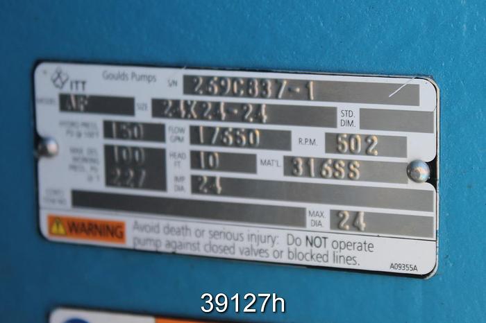 Unused Goulds AF Axial Flow Pump, 24x24x24 #39127