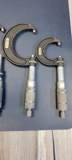 Used LOT OF 4 MICROMETERS FOR MILLING LATHE MACHINE. 0-1,1-2,2-3,3-4(B15)