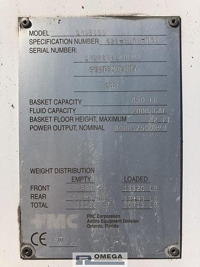 Used 1997 FMC LMD2000 Aircraft Deicer (2,000 total gallon tank cap) on Freightliner Chassis.