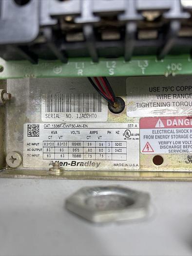 Used ALLEN BRADLEY 1336 PLUS II SENSORLESS VECTOR 1336F-CWF50-AN-EN