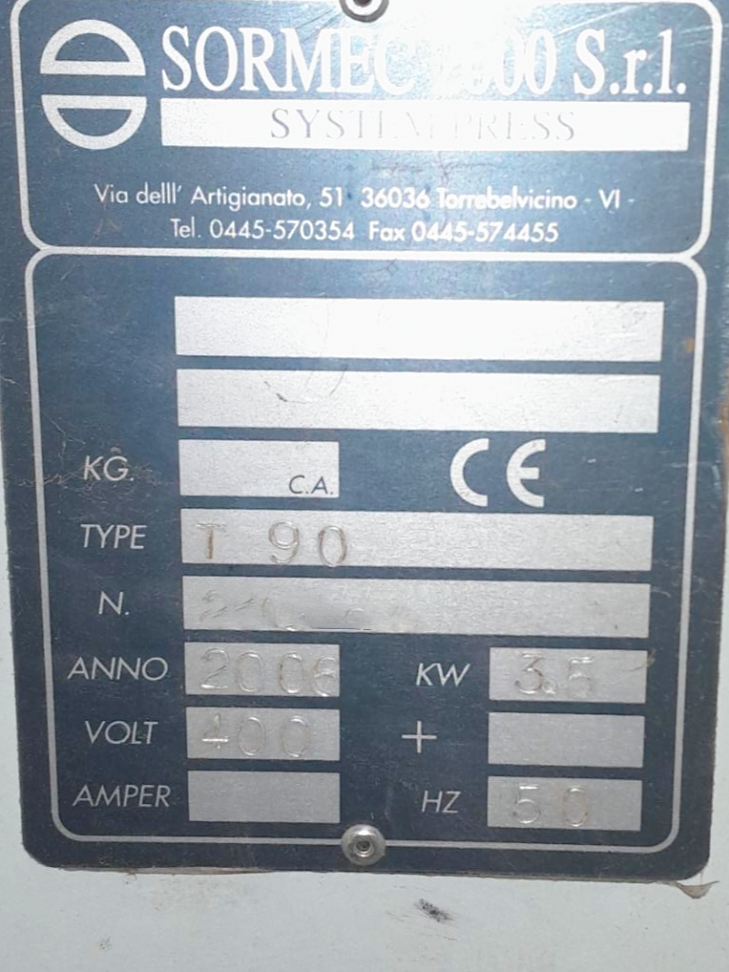 Used Sormec 2000 T 90 - Press Brake - 2006