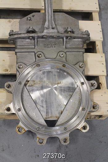 Used 12" Hand Operated V-Port Knife Gate Valve #27370