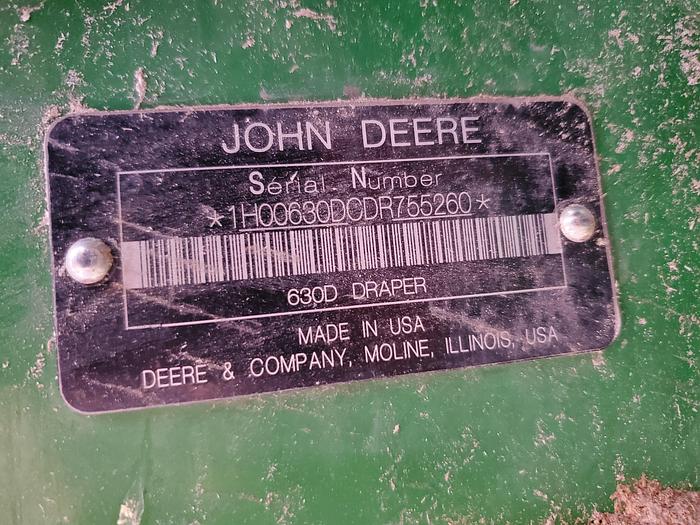 Used 2013 John Deere 630D Draper Header
