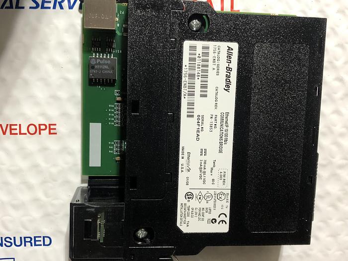 Used Allen Bradley 1756-ENBT /A ETHERNET/IP BRIDGE MODULE(E2)