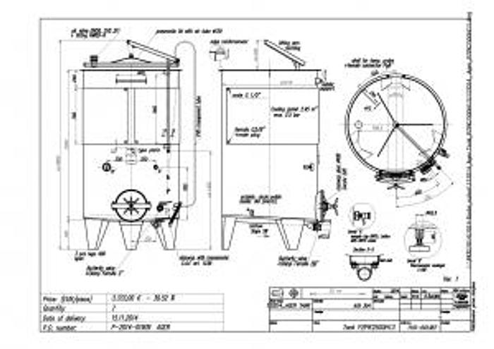 New Stock Letina 660 gal VC tank