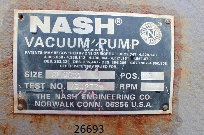 Used Nash CL6001 Vacuum Pump #26693
