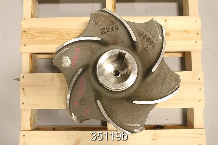 Unused Goulds 3175 Pump Impeller, 14x14x18H, 6 Vane, 17" Diameter #35119