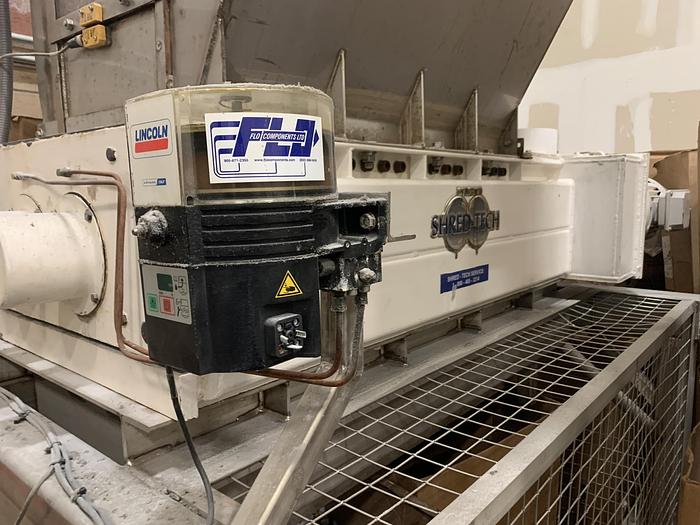 Used SHRED TECH DUAL SHAFT 20HP SHREDDER WITH CONVEYOR