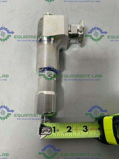 Used Leser 4814.7694 Stainless Steel Flow Valve w/ 1" & 3/4" Sanitary Fittings