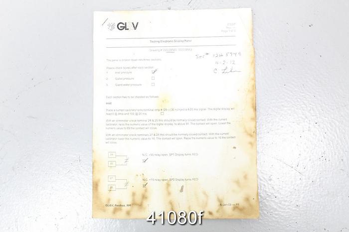 Used Gl&V DD4000 Testing Electronic Display Unit #41080