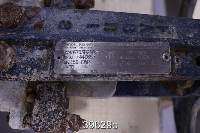 Used Fabri 3" Hand Operated Knife Gate Valve #39629